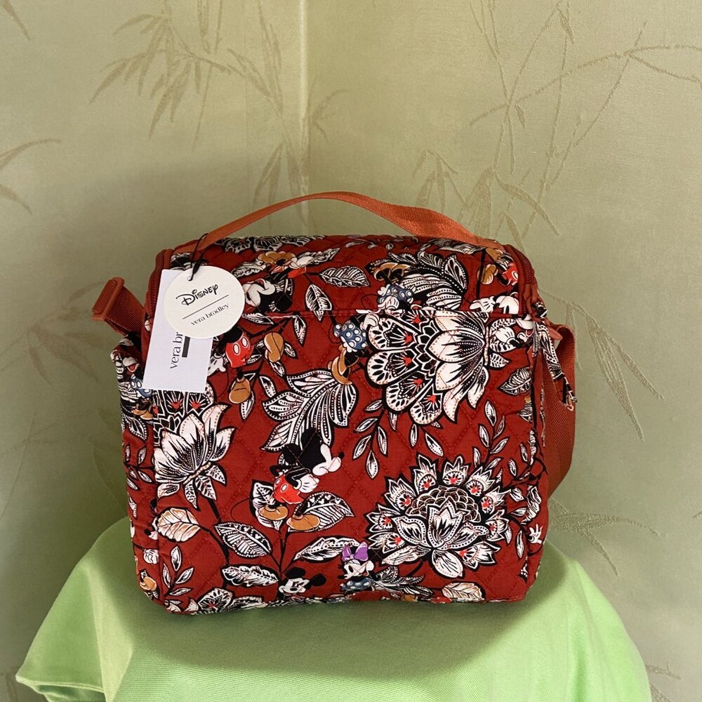 VERA BRADLEY DISNEY LUNCH CROSSBODY BAG :NWT MICKEY & MINNIE'S FLIRTY FLORAL - Picture 6 of 16